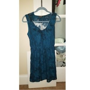 Blue lacy short dress